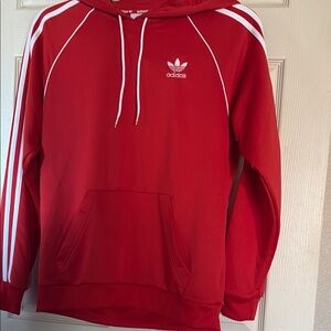 Adidas Originals Three Stripes Hooded Sweatshirt Men's Red S